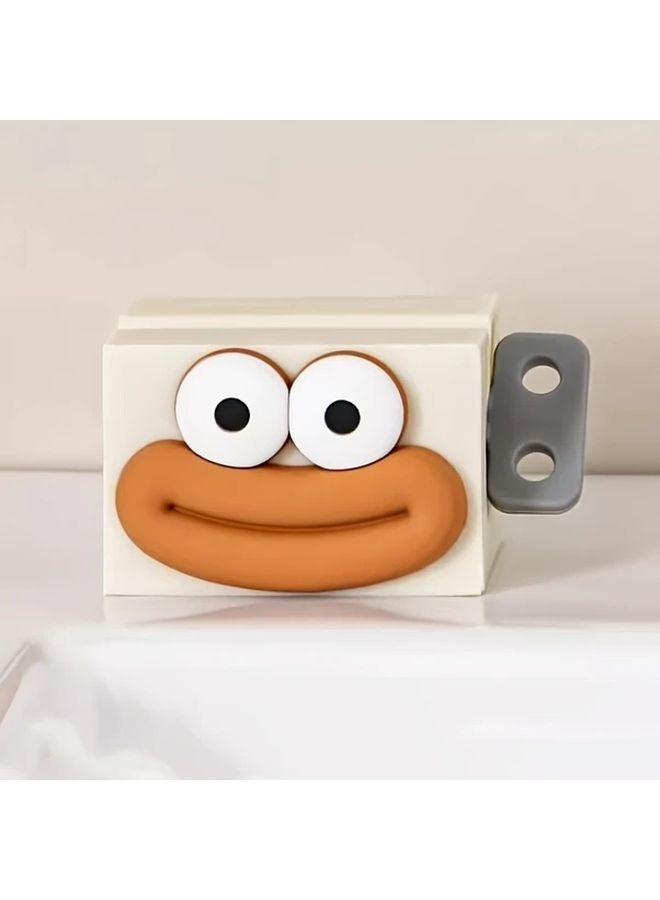White Manual Toothpaste Dispenser Easy Squeeze Sausage Mouth Design For Bathroom Toothpaste And Facial Cleanser - Image 3