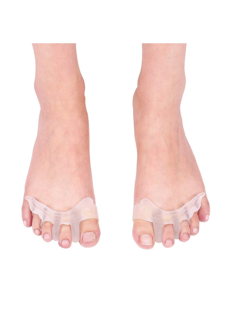 Overlapping Toe Separator Corrector Toe Straightener Silicone Toe Straightener Toe Separator Bunion Relief for Men and Women Set of 2 - Image 1