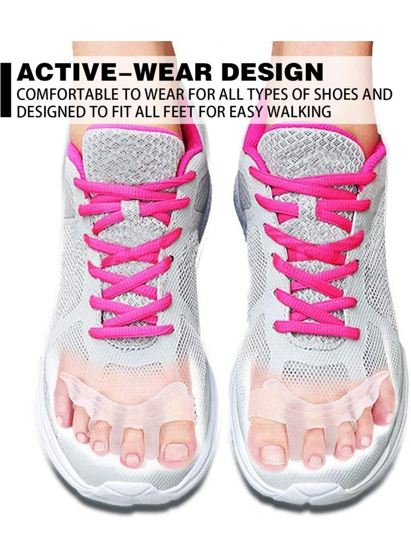 Overlapping Toe Separator Corrector Toe Straightener Silicone Toe Straightener Toe Separator Bunion Relief for Men and Women Set of 2 - Image 3