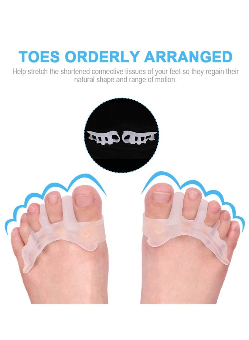 Overlapping Toe Separator Corrector Toe Straightener Silicone Toe Straightener Toe Separator Bunion Relief for Men and Women Set of 2 - Image 5