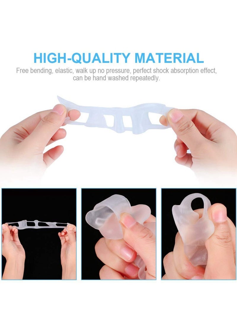Overlapping Toe Separator Corrector Toe Straightener Silicone Toe Straightener Toe Separator Bunion Relief for Men and Women Set of 2 - Image 4