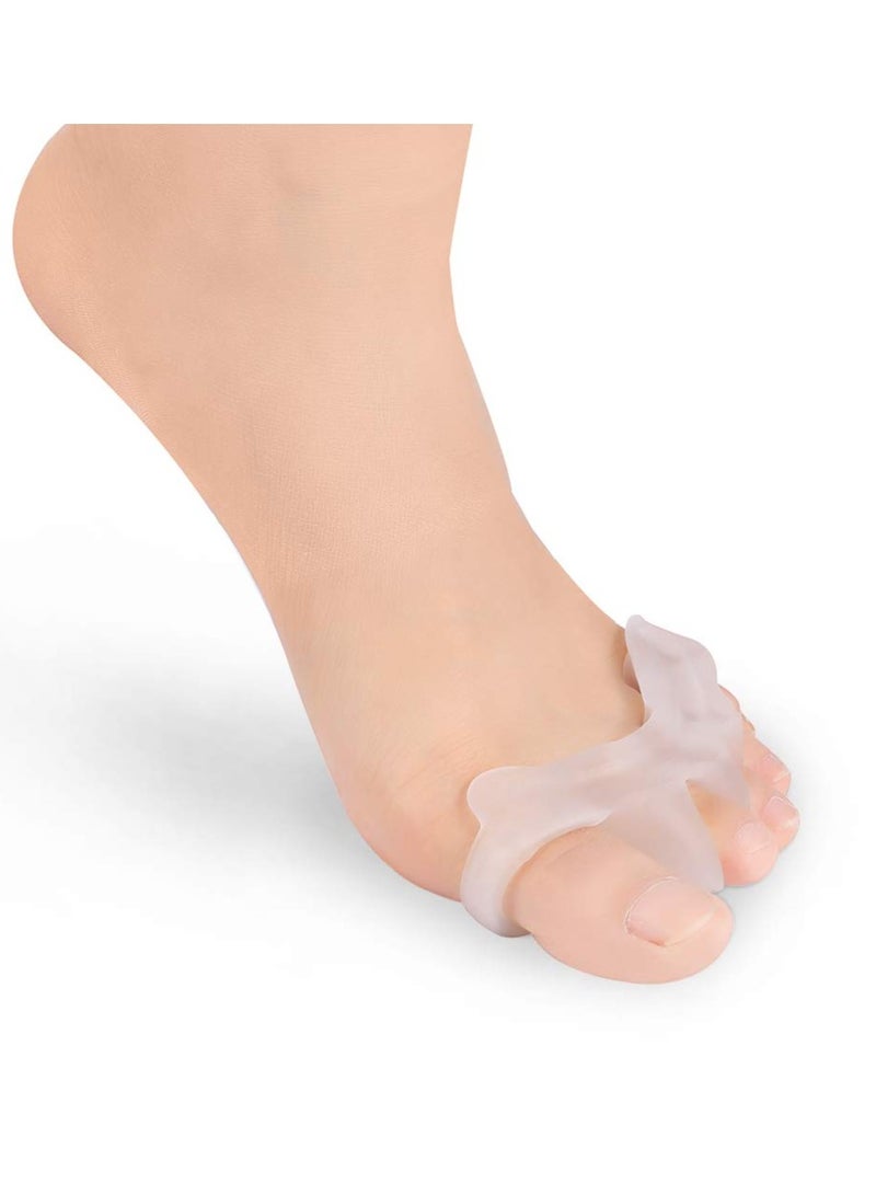 Overlapping Toe Separator Corrector Toe Straightener Silicone Toe Straightener Toe Separator Bunion Relief for Men and Women Set of 2 - Image 2