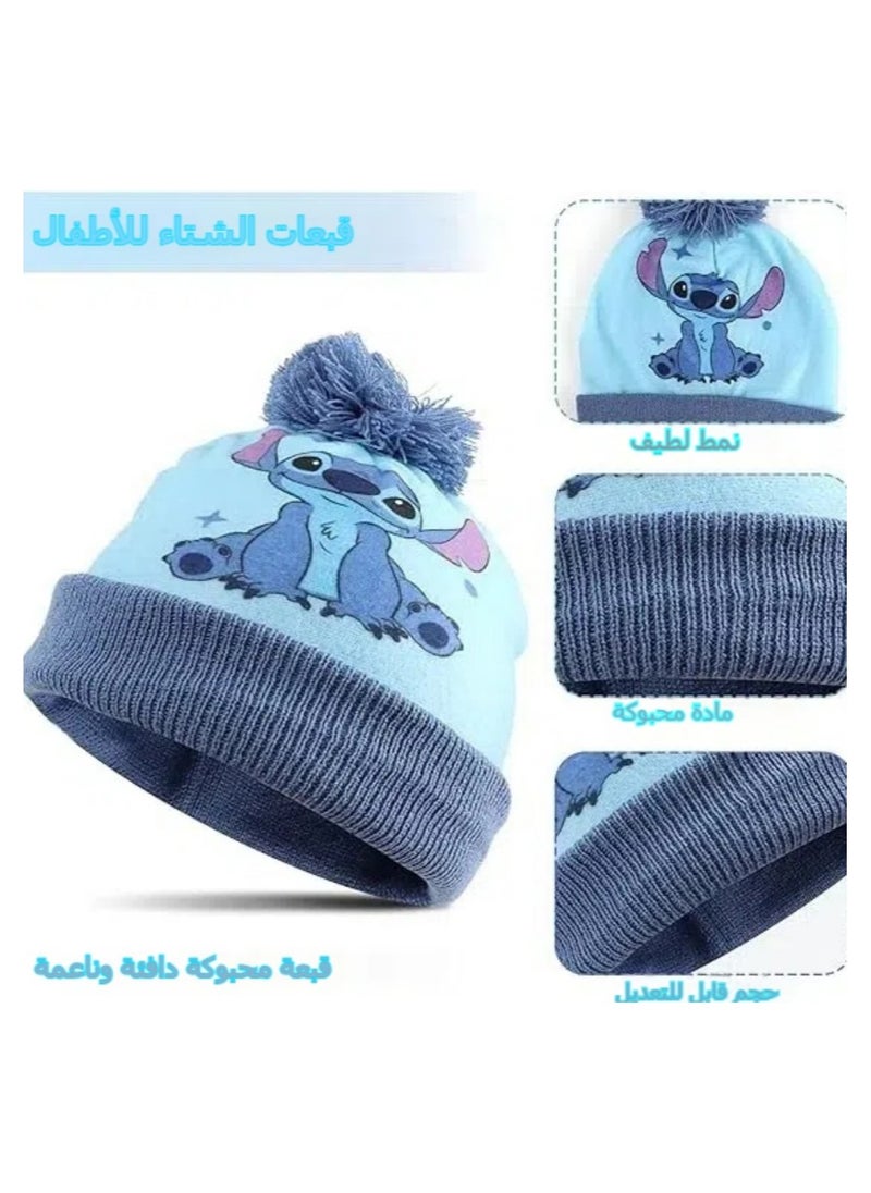 General Kids Hat Scarf Glove Set, 3 Piece Stitch Kids Winter Warm Beanie Scarf Glove Set, Hat Scarf & Glove Set Gift Set for Boys & Girls 2-8 years old  - Image 3