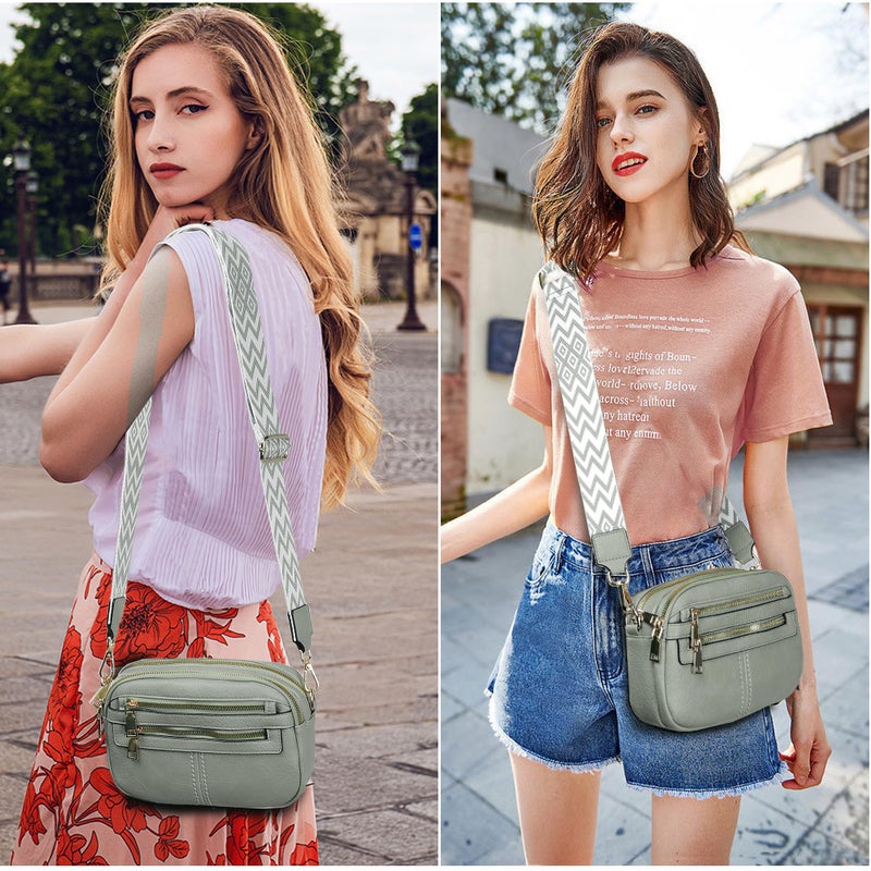 TANTOMI Crossbody Bags for Women, 6-Pockets Cross Body Purse, Vegan Leather Handbags Shoulder Bag for Travel, Gifts for Women - Image 2