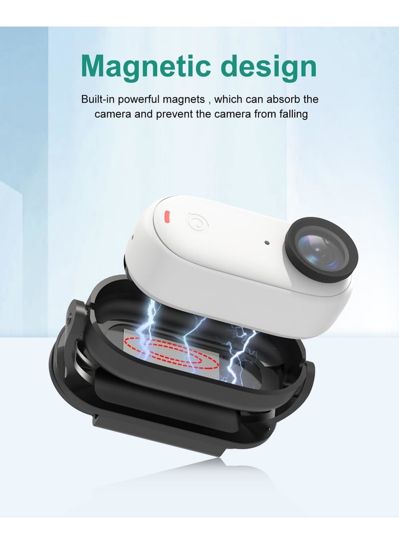 SYOSI Camera Cap Clip Magnetic Mount Bracket for Insta360 GO3/GO2, Adjustable Action Camera Baseball Cap Mount, Baseball hat Mount for Action Camera - Quick Release Hat Clip for Hands-Free Shooting - Image 3