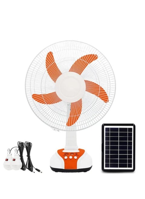 Speed ​​Multifunctional Solar Powered Electric Table Fan with USB Port and LED Light