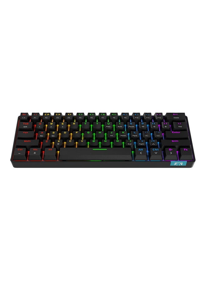 NIBEMINENT DaiDai STK61 Mechanical Keyboard Wireless Blue Switchs Bluetooth 61-Keys for PC Desktop Black  - Image 2