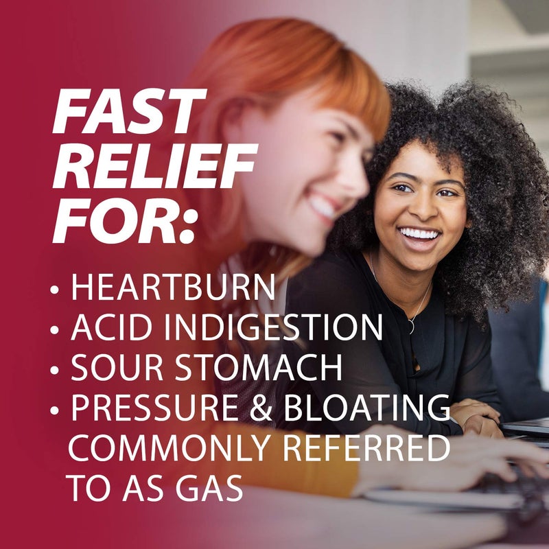 Rolaids Advanced Antacid Plus Anti-Gas 60 Chewable Tablets, Assorted Berry, Heartburn and Gas Relief - Image 5
