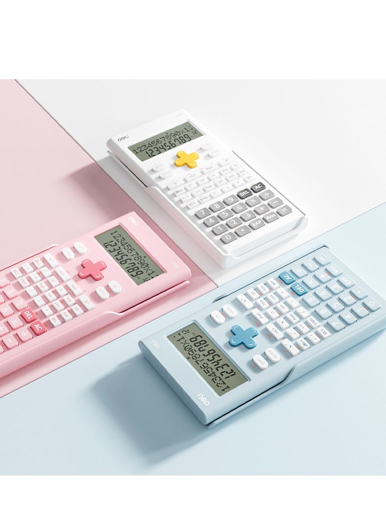 Deli - Deli E1700 Exam-Compliant Scientific Calculator with 240 Functions, 10+2 Dual Line Display & 5-Year Warranty - Blue - Image 1