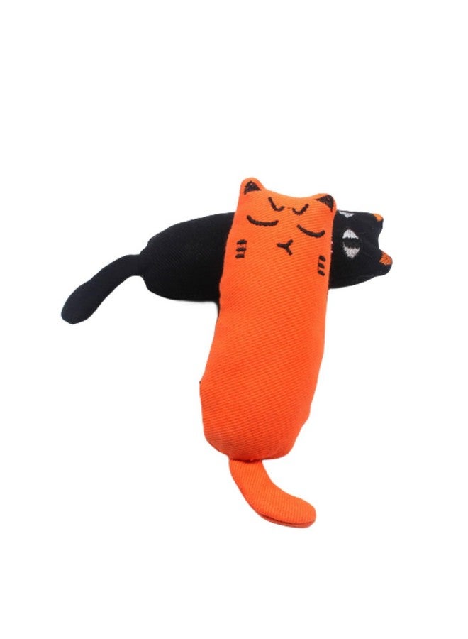 EBIEFLY 5Pcs Pet Cat Toy Contains Mint Pure Cotton Fabric for Tooth Grinding, Durable Removal, Clean Tooth Brushing, Cute Cat Mouse Shaped Gift (Black) - Image 3