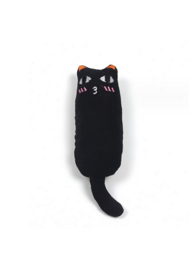 EBIEFLY 5Pcs Pet Cat Toy Contains Mint Pure Cotton Fabric for Tooth Grinding, Durable Removal, Clean Tooth Brushing, Cute Cat Mouse Shaped Gift (Black) - Image 2
