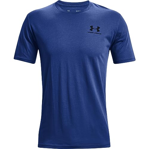 Under Armour Men's Sportstyle Left Chest Short-Sleeve T-Shirt, Tech Blue (432)/Black, Small - Image 3