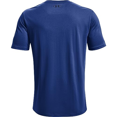 Under Armour Men's Sportstyle Left Chest Short-Sleeve T-Shirt, Tech Blue (432)/Black, Small - Image 4