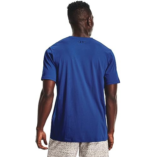 Under Armour Men's Sportstyle Left Chest Short-Sleeve T-Shirt, Tech Blue (432)/Black, Small - Image 2
