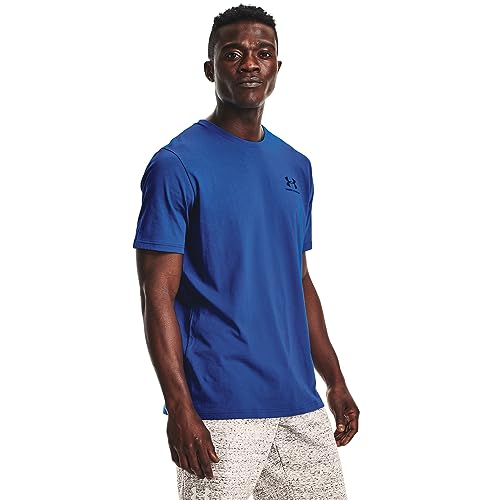 Under Armour Men's Sportstyle Left Chest Short-Sleeve T-Shirt, Tech Blue (432)/Black, Small - Image 1