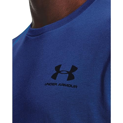 Under Armour Men's Sportstyle Left Chest Short-Sleeve T-Shirt, Tech Blue (432)/Black, Small - Image 5