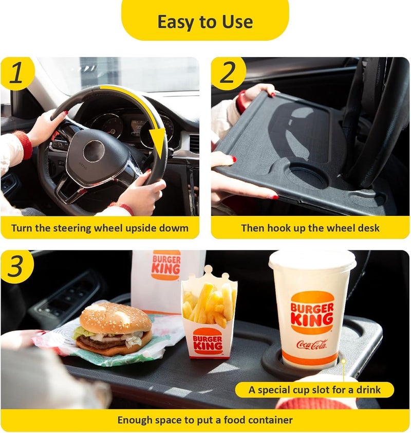Cutequeen Car Eating/Laptop Steering Wheel Desk - Image 5