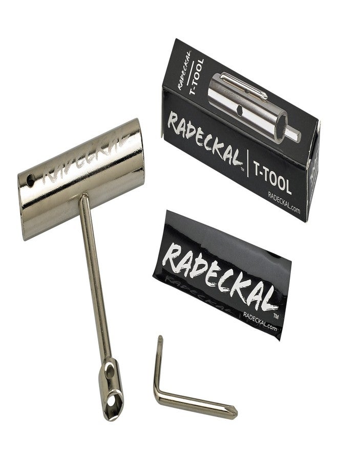RADECKAL Compact Pocket Skate Tool - All in One Skate Tool for Skateboards, Collapses to Fit in Your Pocket (Silver) - Image 1