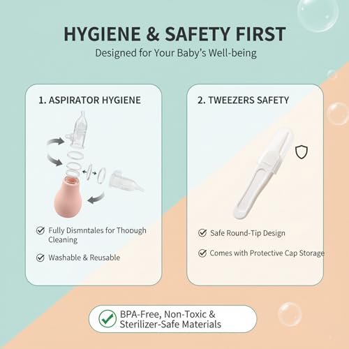 kokibebe' KOKIBEBE Baby Nasal Aspirator, Soft Silicone Nose Cleaner for Infants & Toddlers, Gentle Manual Snot Sucker, BPA-Free, Easy to Clean & Safe Nasal Hygiene Tool (Blue) - Image 2