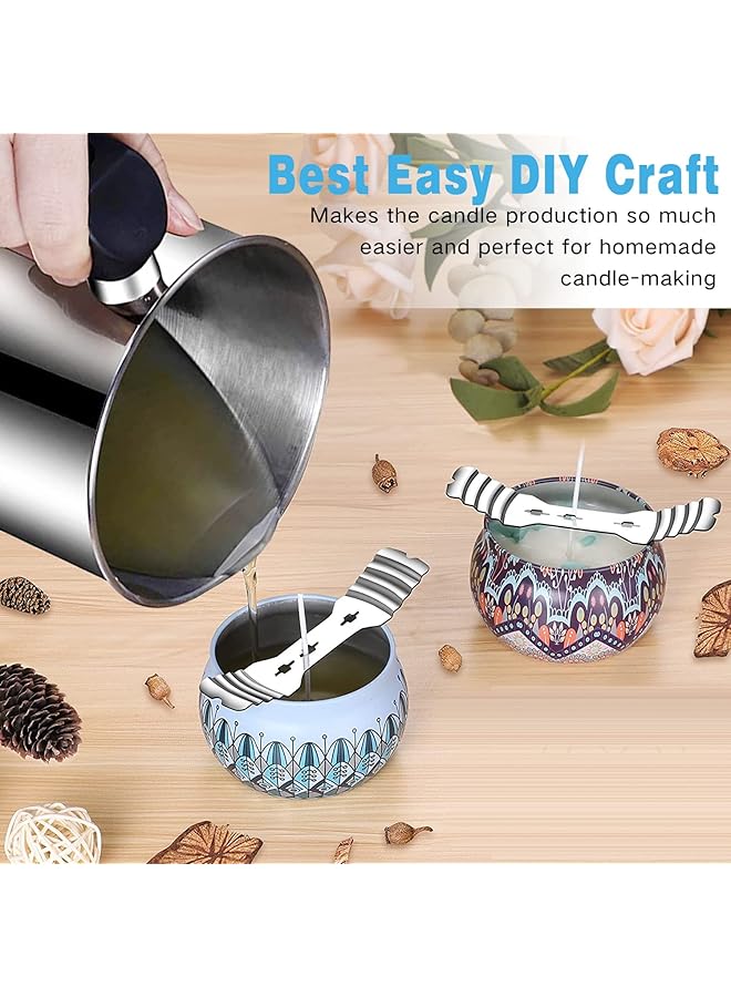 TERRIFI Double Layer Candle Making Pouring Pot, 50Oz Stainless Steel Wax Melting Pot With Heat Resistant Handle, Anti High Temperature Double Boiler Candle Making Pitcher For Melting Chocolate, Soap, Wax - Image 2