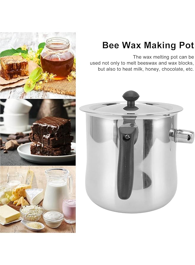 TERRIFI Double Layer Candle Making Pouring Pot, 50Oz Stainless Steel Wax Melting Pot With Heat Resistant Handle, Anti High Temperature Double Boiler Candle Making Pitcher For Melting Chocolate, Soap, Wax - Image 3