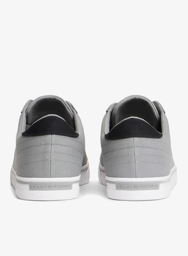 Tommy Hilfiger Universal Grey Canvas Embossed Sneakers for Men | Best Price UAE