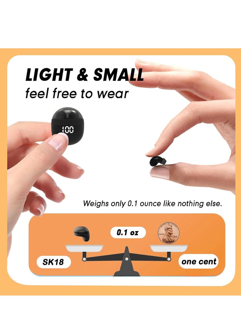 Mini Earbuds Wireless Low Profile Micro Smallest Tiny Earbuds Sleep Wireless Earphone - Image 3