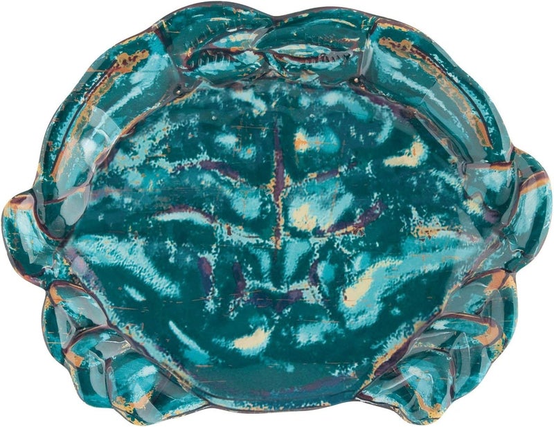 UP UPware 4Piece 95 Inch Melamine Serving PlateDinner Plates Sealife Crab - Image 2