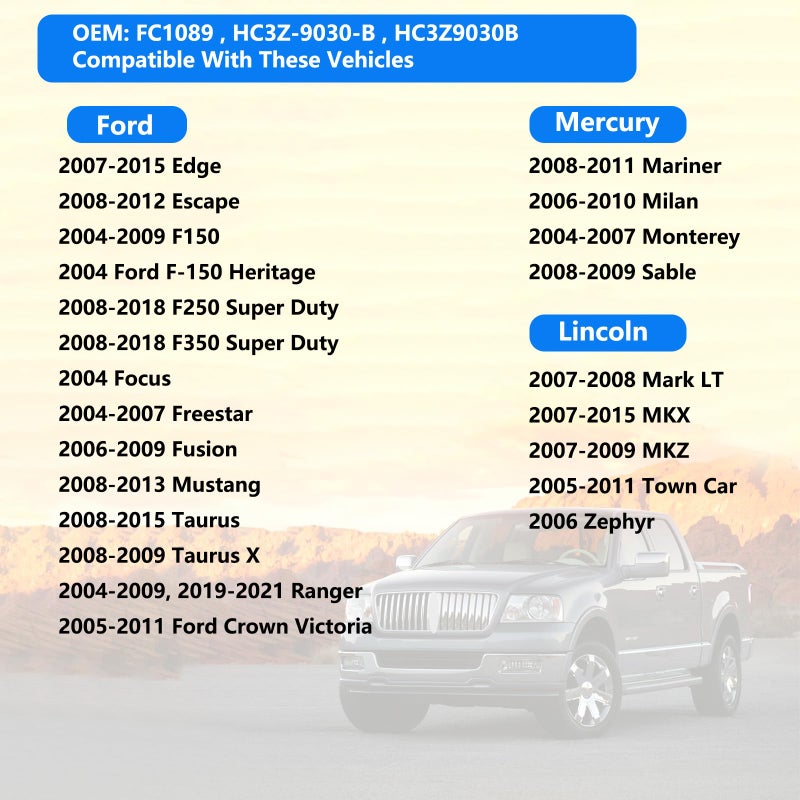 keriolee Gas Cap FC1089 Compatible with Ford F150 F250 F350 Focus Freestar Edge Escape F450 F550 Fusion Mustang Ranger Taurus, MERCURY Mariner Milan Monterey Sable,LINCOLN Mark MKX MKZ Town Car Zephyr Fuel Cap - Image 2