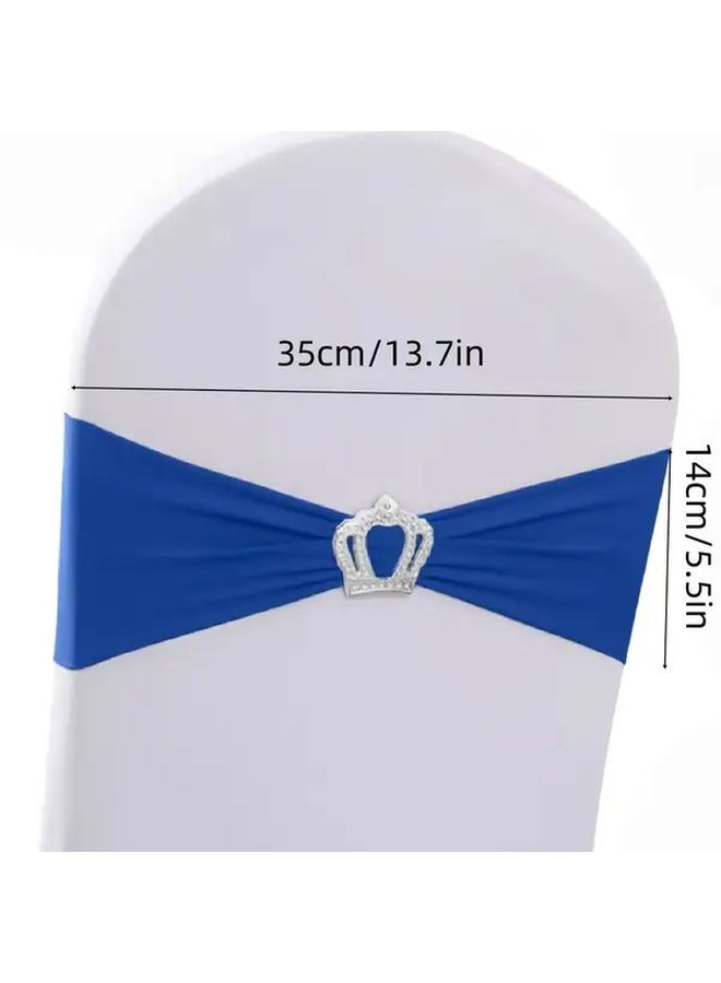 Champagne Color 60pcs Wedding Chair Sashes With Crown Buckles Banquet Decor - Image 2