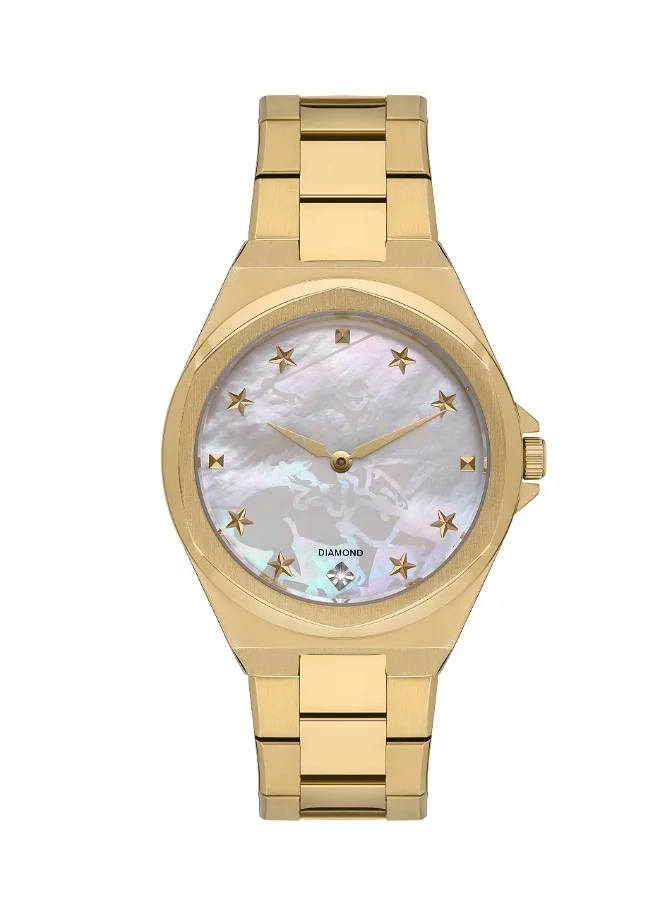 BEVERLY HILLS POLO CLUB Beverly Hills Polo Club BP3570X.120 Women Analog Display Watch & Metal Strap Gold