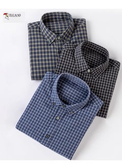 Tucano Men's Long Sleeved Pure Cotton Casual Plaid Shirt  - Image 4