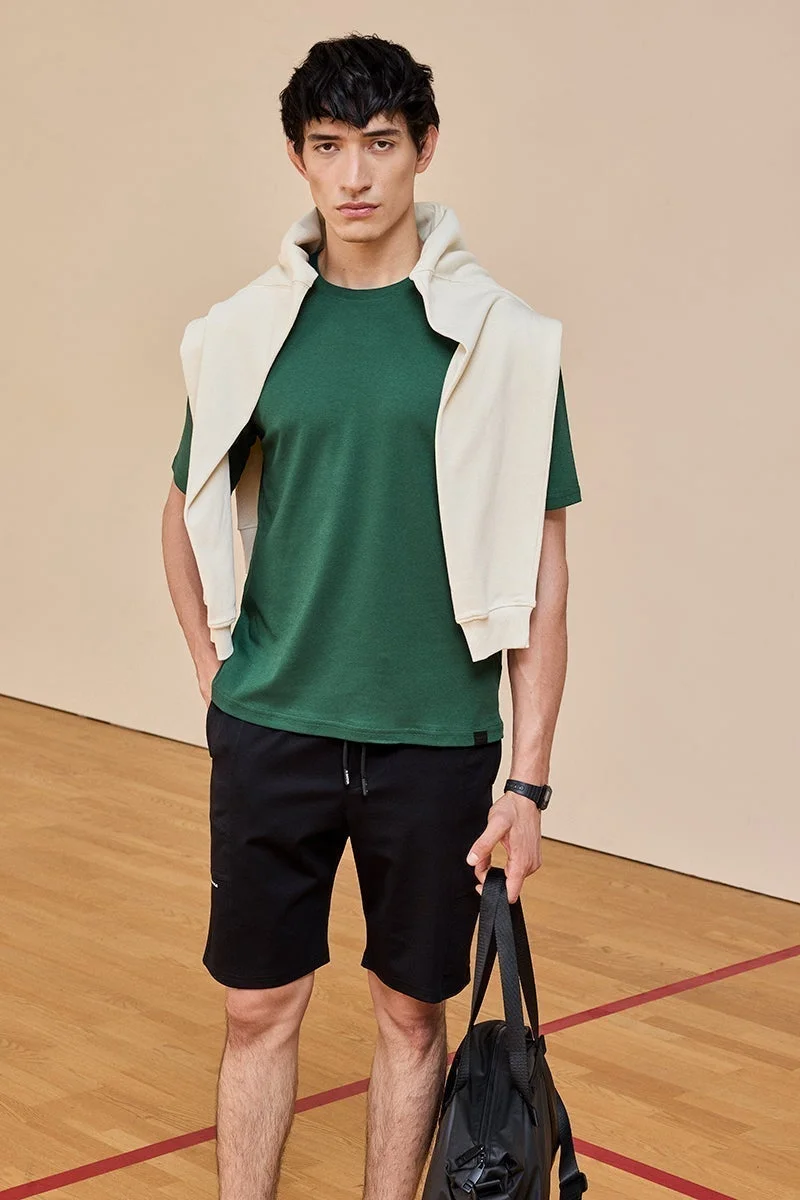 SNITCH Core Lab Teal Solid Oversized Fit T-Shirt