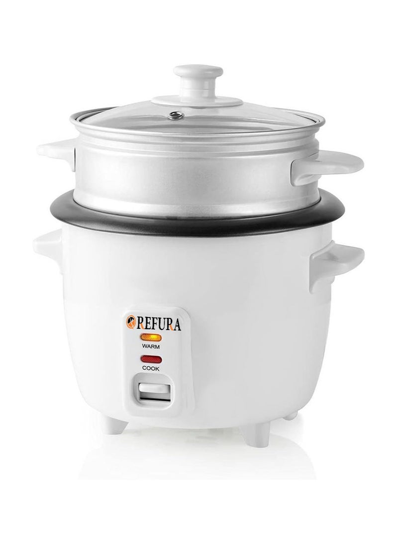 REFURA 2 in 1 Rice Cooker & Steamer 1.5 L / Non-Stick Removable Bowl / Keep Warm Functionality / 500 Watts / Includes Measuring Cup & Spatula | RE-619 | Kitchen Appliances - Image 4