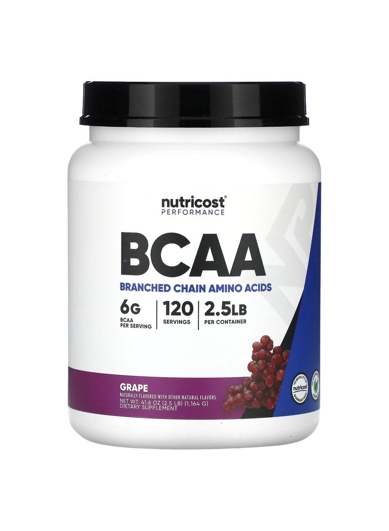 Nutricost Performance, BCAA, Grape, 2.5 lb (1,164 g)