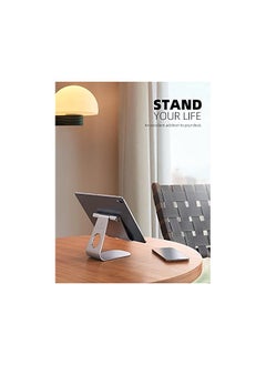 Stand Lamicall Adjustable Tablet Stand Holder  Desktop Dock Cradle Compatible with iPad Pro 129 11 Air 4 109 Mini 79 Switch Galaxy Tab and more 413 Devices  Silver