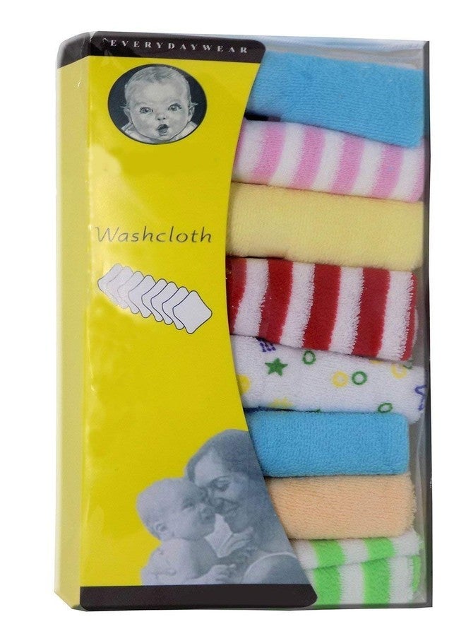 غلان مجموعة مناشف استحمام الوجه للأطفال من GLAN، عصرية وعصرية، فائقة النعومة، مكونة من 8 قطع، متعددة الألوان، عبوة واحدة (@@2) - Image 1