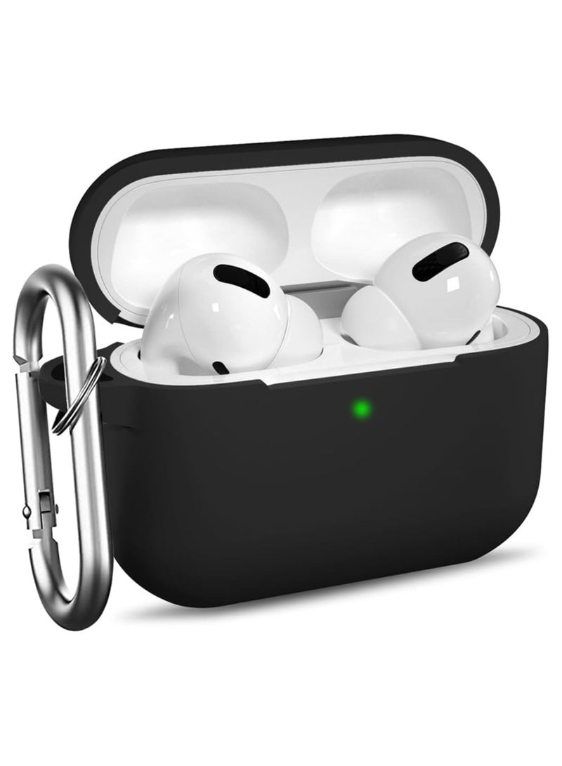 AROAQ Protective Case Compatible with AirPods Pro Case, Silicone Protective Case Cover with Carabiner, Compatible with Apple Airpods Pro - Image 1