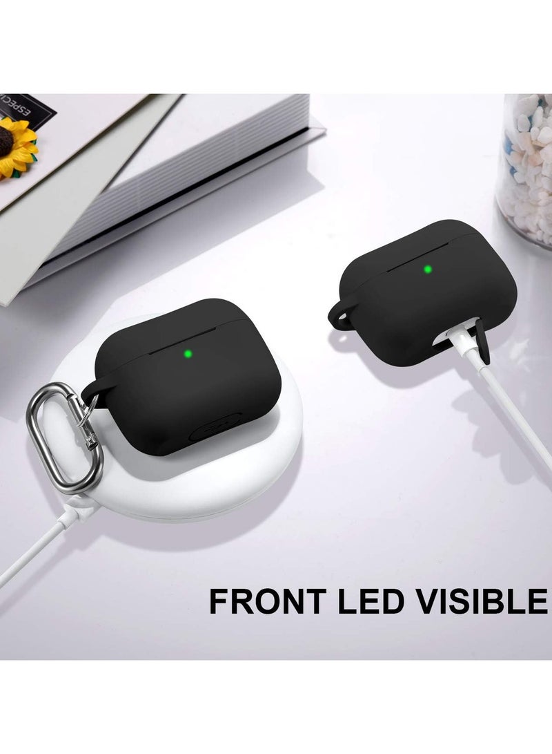 AROAQ Protective Case Compatible with AirPods Pro Case, Silicone Protective Case Cover with Carabiner, Compatible with Apple Airpods Pro - Image 3