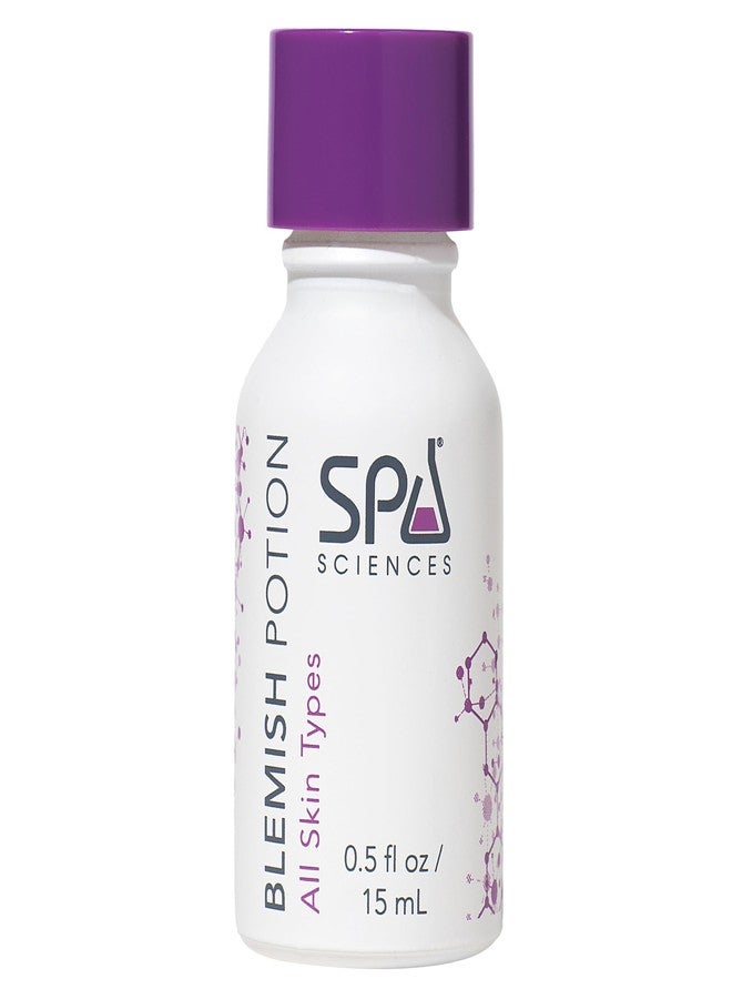 Spa Sciences - Blemish Potion - Made in the USA - Spot Blemish Treatment - With Niacinamide, Zinc Oxide - Detoxify, Exfoliate, Smooth - Vegan - For All Skin Types - 0.5oz - Image 1