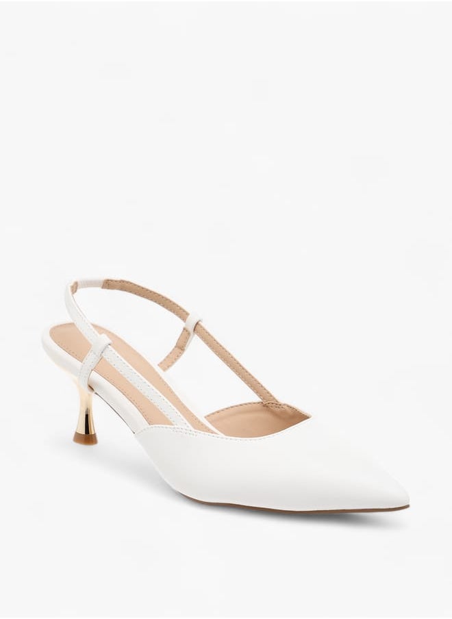 Flora Bella By Shoexpress - Womens Solid Slingback Slip-On Shoes With Stiletto Heels - Image 1