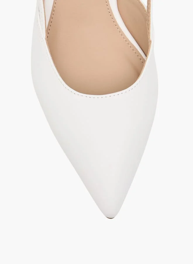 فلورا بيلا من شو إكسبرس Womens Solid Slingback Slip-On Shoes With Stiletto Heels