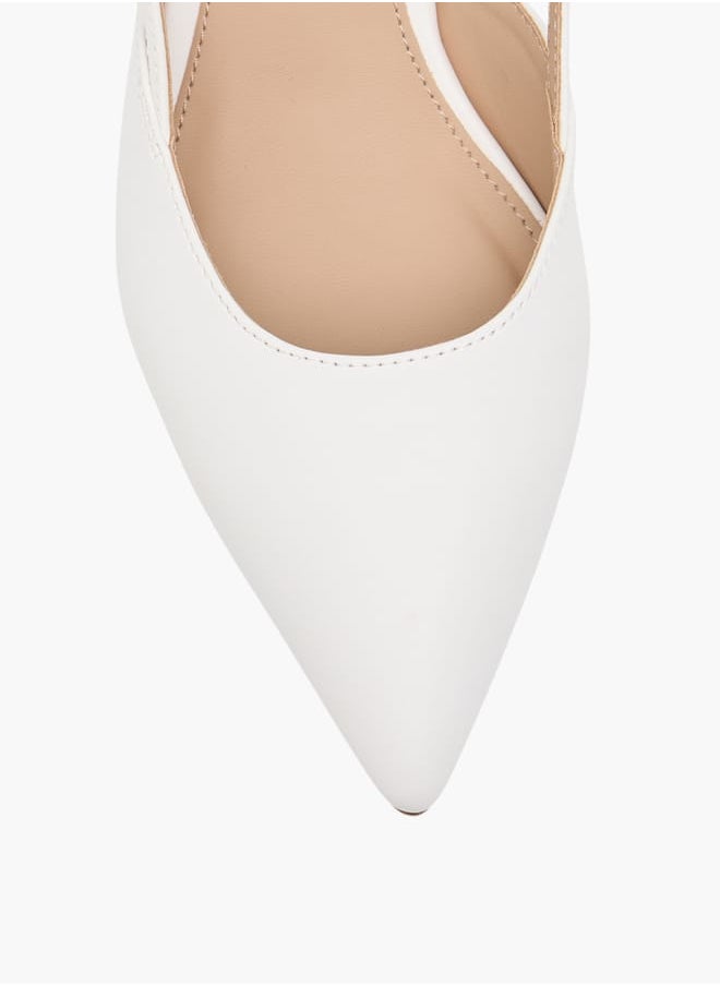 Flora Bella By Shoexpress - Womens Solid Slingback Slip-On Shoes With Stiletto Heels - Image 1