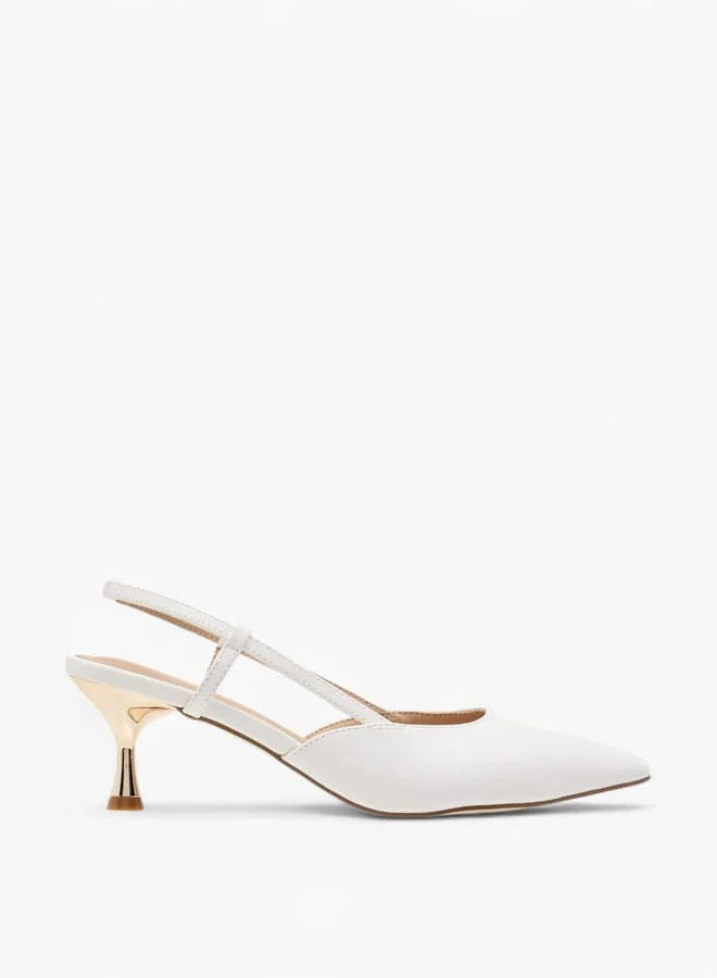 فلورا بيلا من شو إكسبرس Womens Solid Slingback Slip-On Shoes With Stiletto Heels
