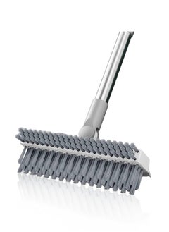XiuWoo 3 in 1 Floor Brush Scrubber, Broom with Wiper, 180°Rotating Magic Broom Brush, Scrape Brush with Long Handle Grout Brush for Cleaning Bathroom Glass Patio Kitchen  - Image 1