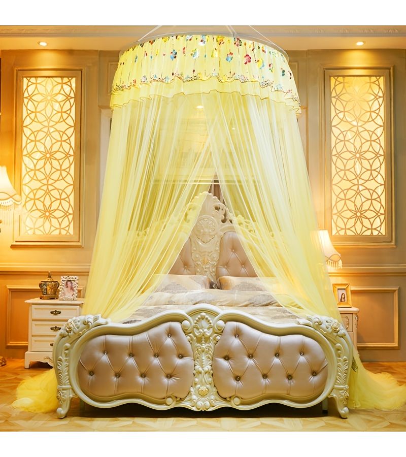 Purple Princess Style Mosquito Net Double Layer Lace 360 Full Coverage 110.24 Inch - Image 4