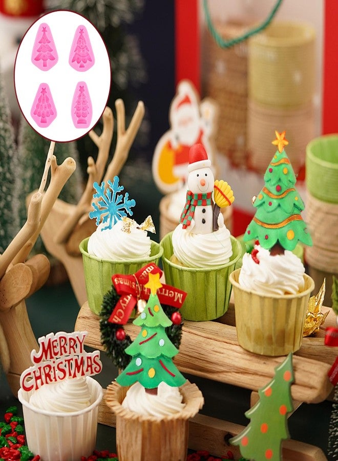 LZEDIRA 4 Pcs Christmas Tree Silicone Molds, Christmas Candy Silicone Molds, Reusable Cake Molds for Baking, Candy, Soap & Candle Making, Ice Cube, Clay, Chocolate Crafts - Image 5