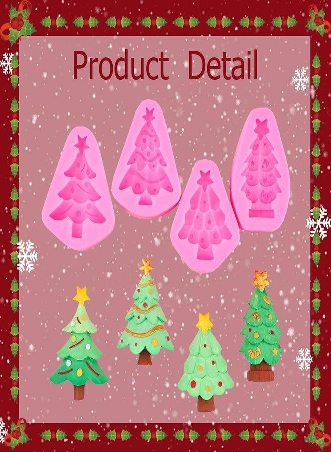 LZEDIRA 4 Pcs Christmas Tree Silicone Molds, Christmas Candy Silicone Molds, Reusable Cake Molds for Baking, Candy, Soap & Candle Making, Ice Cube, Clay, Chocolate Crafts - Image 3