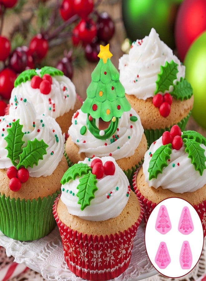 LZEDIRA 4 Pcs Christmas Tree Silicone Molds, Christmas Candy Silicone Molds, Reusable Cake Molds for Baking, Candy, Soap & Candle Making, Ice Cube, Clay, Chocolate Crafts - Image 4