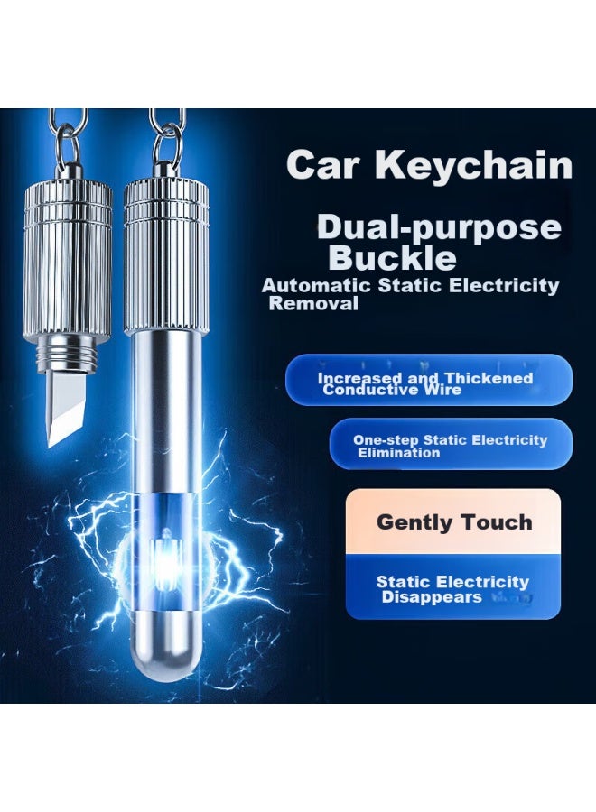 Ornaments Huashi Car Keychain, Human Body Static Electricity Eliminator, Creative Multifunctional Anti-static Rod, Practical Key Ring For Opening Packages - Image 1